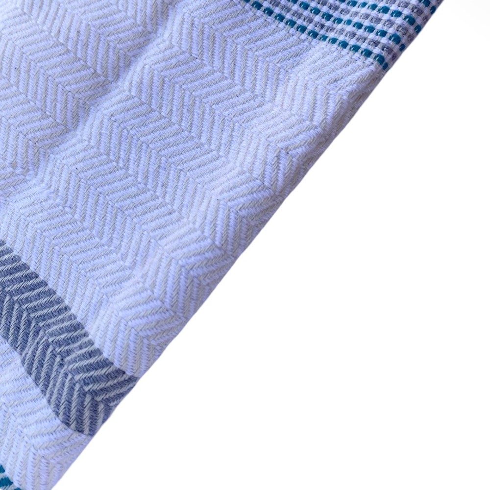 حمام كورنر - منشفة شاطئ ويفلوكس - أخضر/أزرق