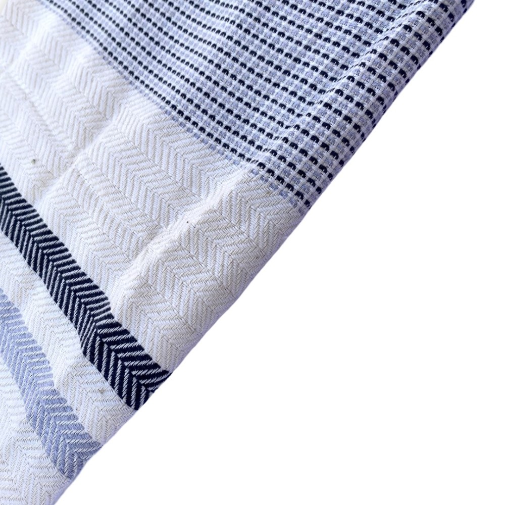 حمام كورنر - منشفة شاطئ ويفلوكس - رمادي/أسود