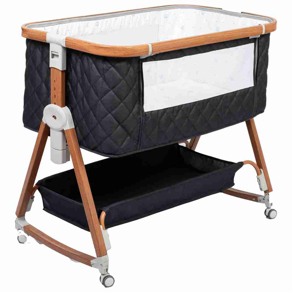 Baby Dream - Portable Deluxe Crib With Mosquito Net - Grey
