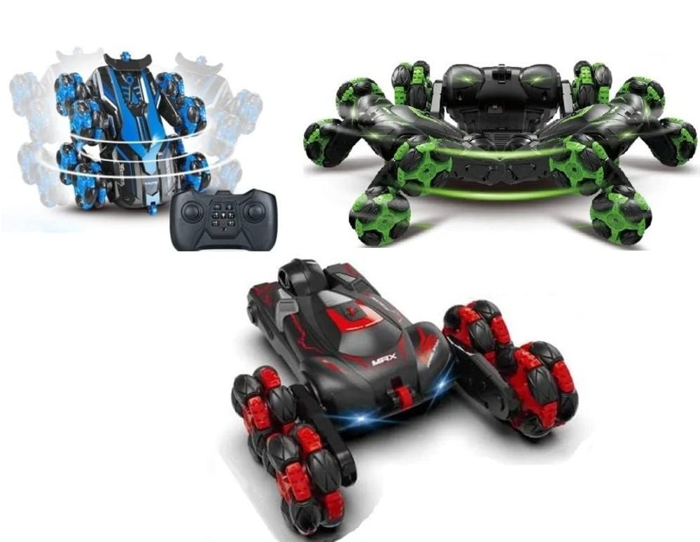 Laser - Five Wheels Stunt RC Car - Green