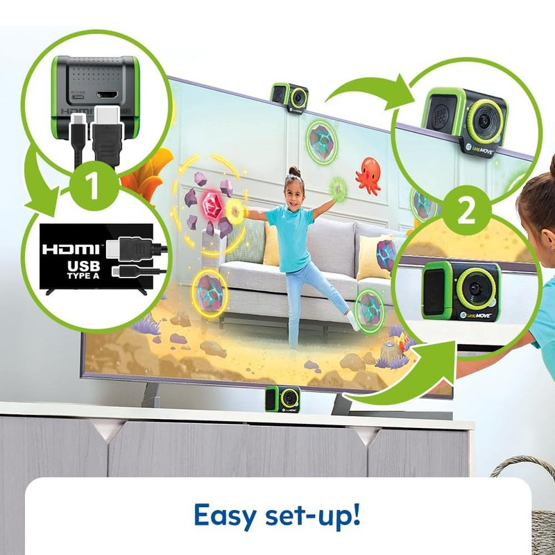 ليب فروغ - نظام ألعاب فيديو تعليمي تفاعلي قائم على الحركة - أسود/أخضر