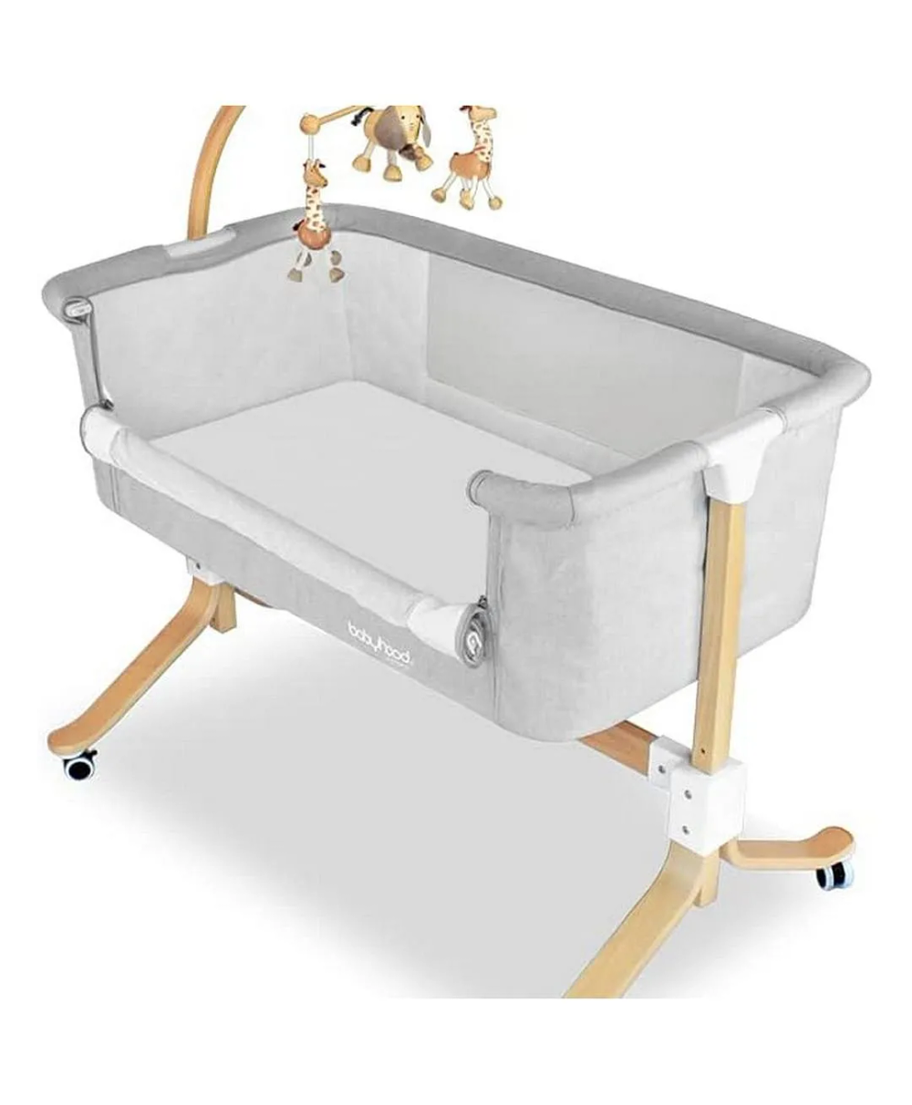 بيبي هود - غطاء فرشة سرير قياسي بحواف مطاطية أماني فقط - أبيض