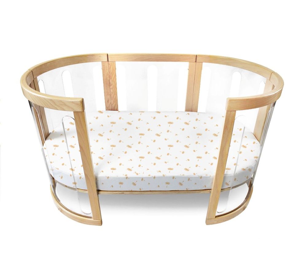 بيبي هود - غطاء فرشة سرير بيضاوي بحواف مطاطية أماني فقط - الهندباء