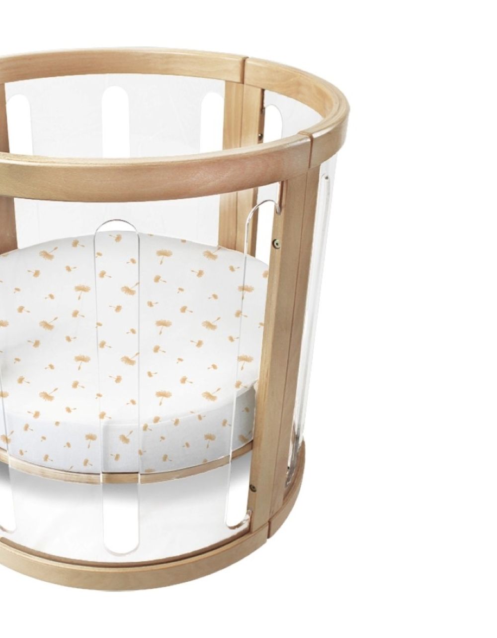 بيبي هود - غطاء فرشة سرير دائري بحواف مطاطية أماني فقط - الهندباء