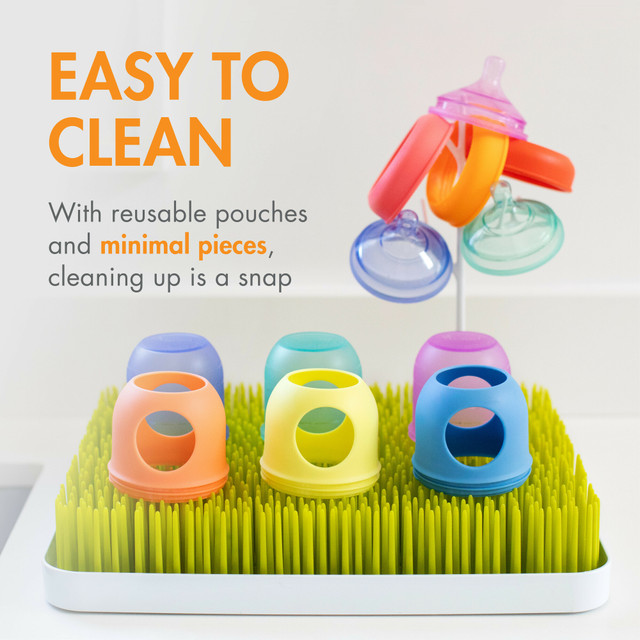 Boon - Nursh Collapsible Silicone Feeding Bottle - Pack Of 3 - 118 ml