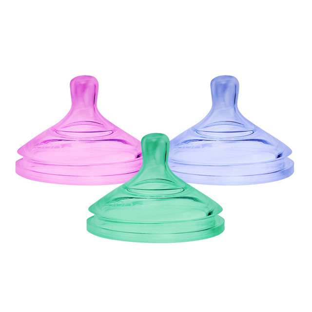 Boon - Nursh Silicone Bottle Nipples - 3 Pcs