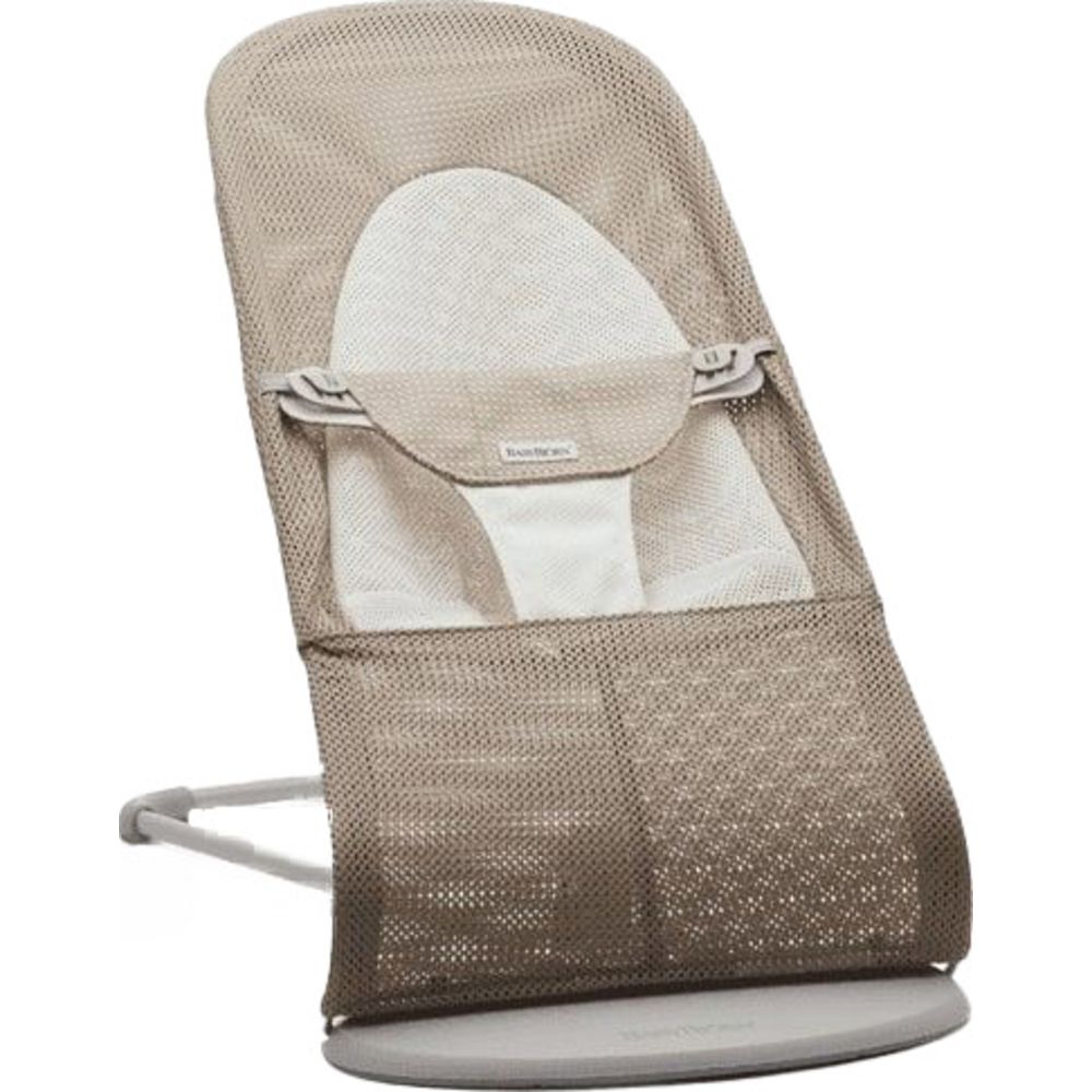 بيبي بيورن - كرسي هزاز بالانس سوفت شبكي - بيج وأبيض