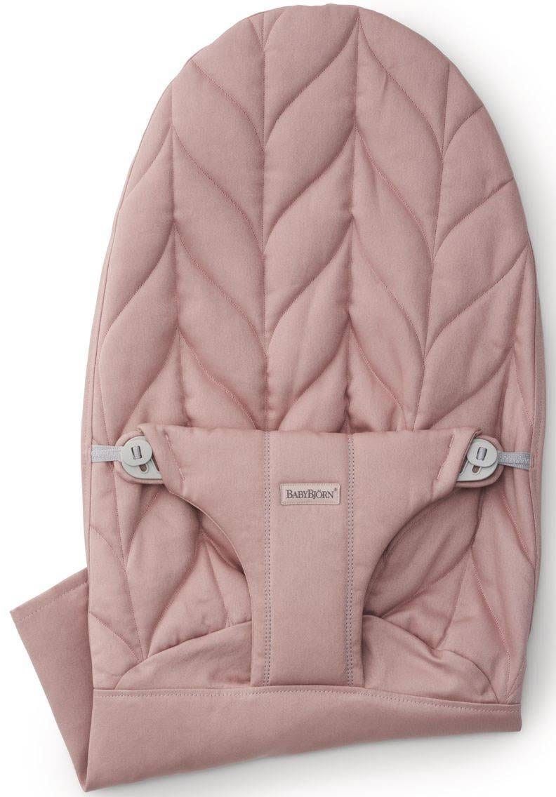 بيبي بيورن - مقعد مبطن منسوج ببتلات فقط لكرسي هزاز بالانس سوفت - وردي باهت