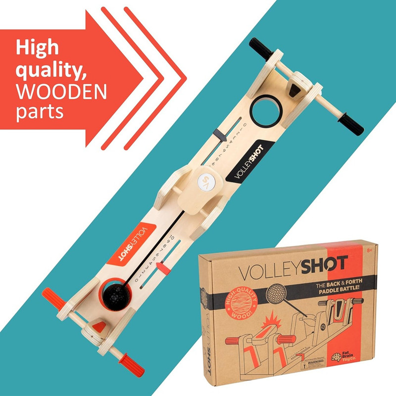 Fat Brain Toys - Volleyshot 2 Player Board Game For Kids - Ages 8 Years And Above