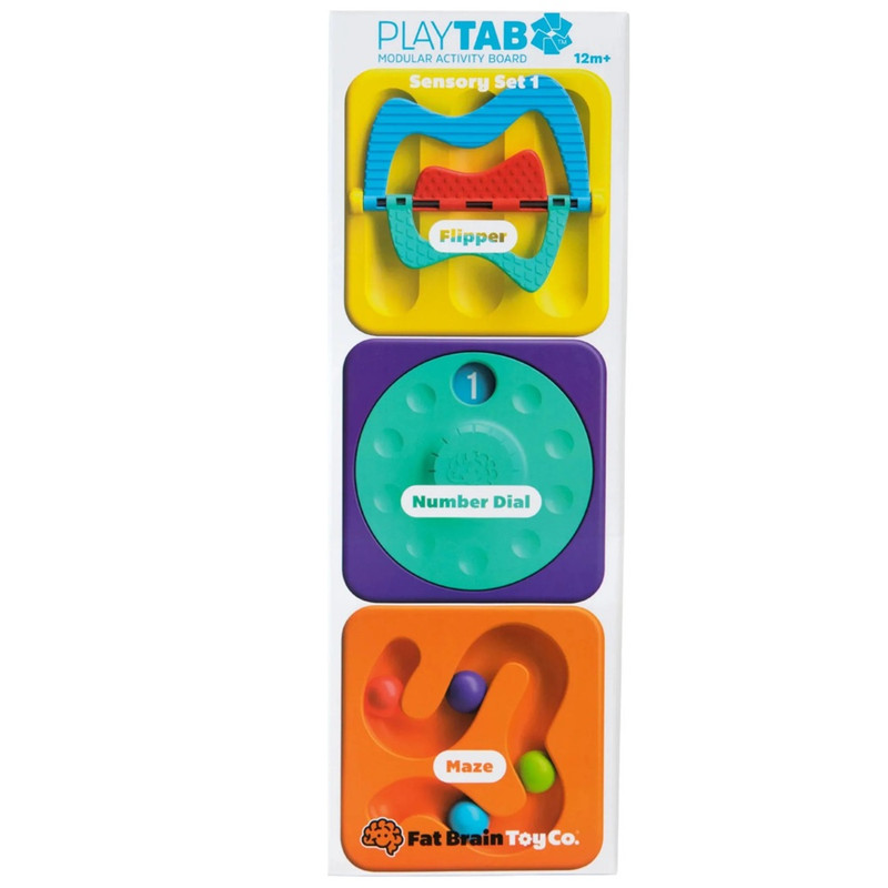 Fat Brain Toys - Playtab Sensory Set 1 Interactive Learning Tabs - 3 Pcs