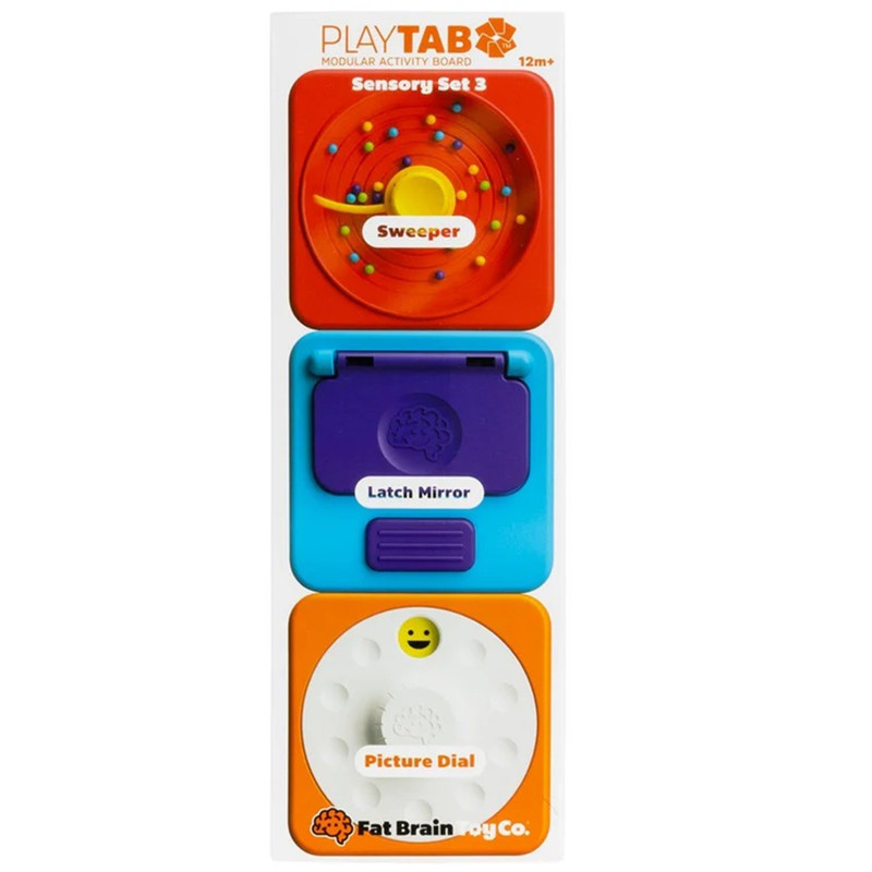 Fat Brain Toys Playtab Sensory Set 3 Interactive Learning Tabs - 3 Pcs
