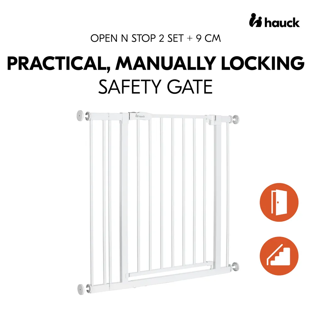 هوك - فتح وإيقاف مع وصلة تمديد - أبيض - 84-89 سم