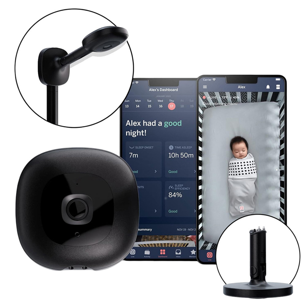 Nanit - Pro Baby Monitor With Wall Mount And Multistand - Galaxy Black