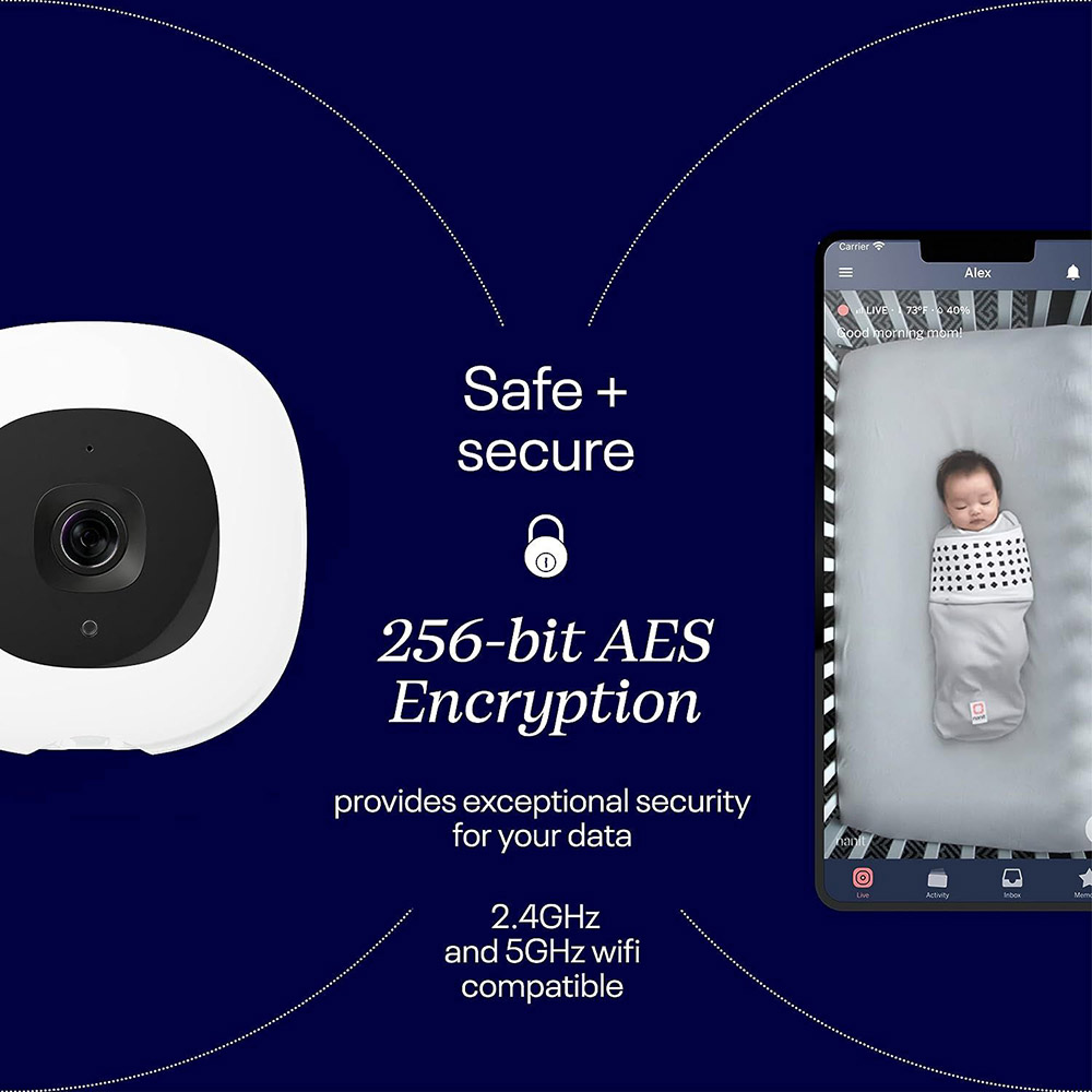 Nanit Pro Baby Monitor With Wall Mount And Multistand - Sterling Silver