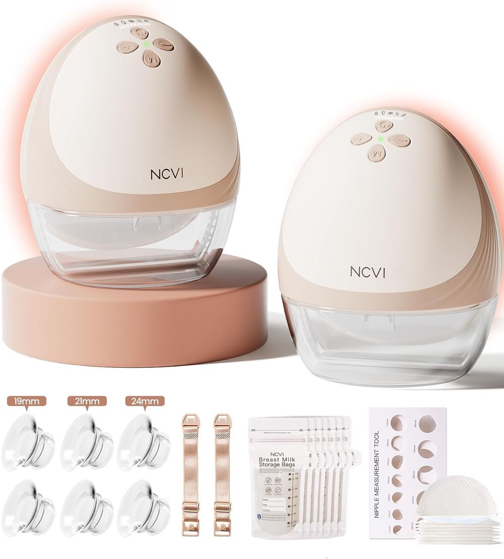 NCVI - 8161 Heated Breast Pump Set - Pink - 180 ml
