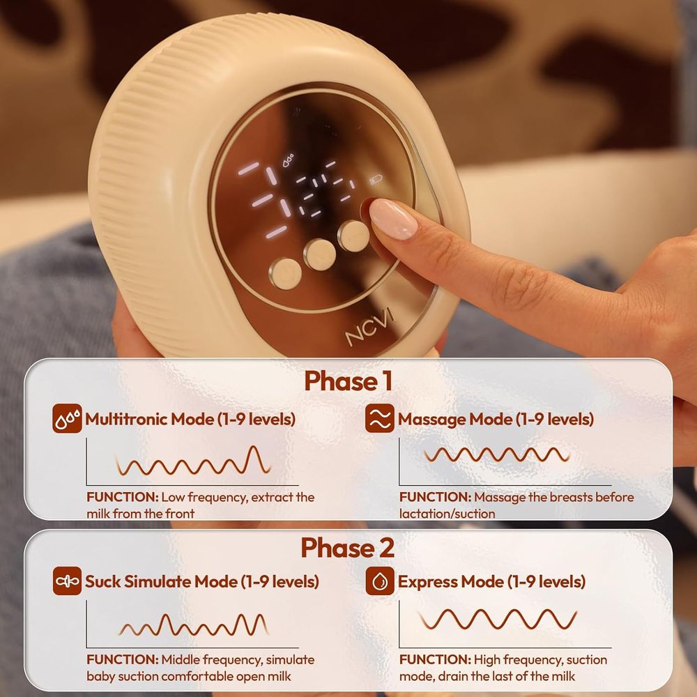 NCVI - Double Electric Breast Pump Set - Beige