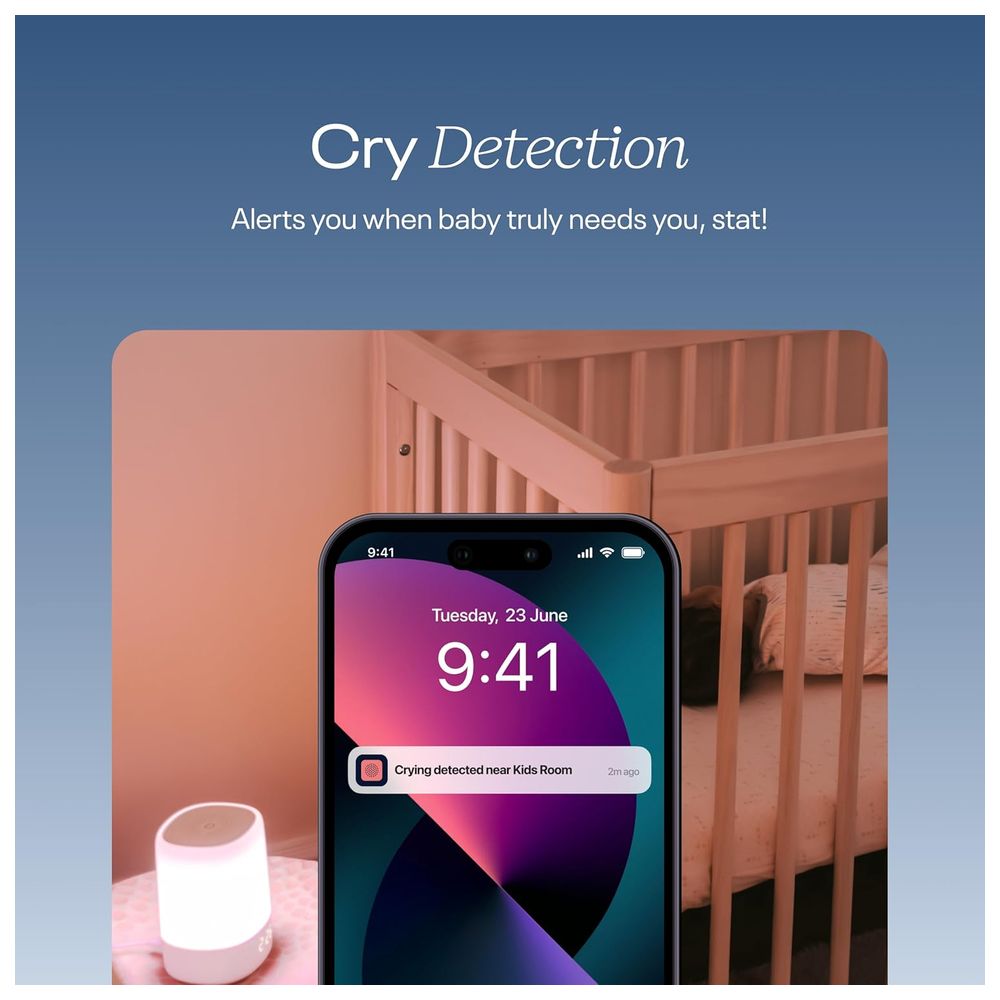 نانيت - جهاز صوت وإضاءة ذكي مهدئ مع إضاءة ليلية - أبيض