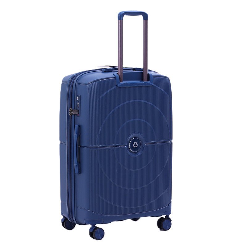 Re-Flection - Lightweight Travel Luggage Trolley With Double Spinner Wheels 24-Inch - Blue