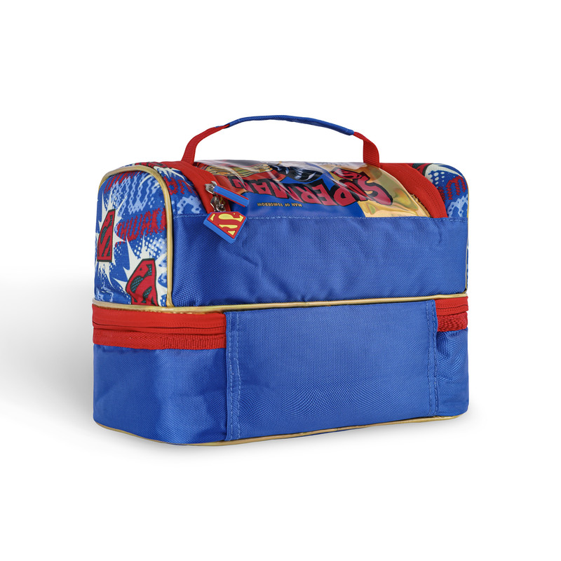 وارنر برذرز. - شنطة غذاء سوبرمان رجل الغد مع 2 مقسم