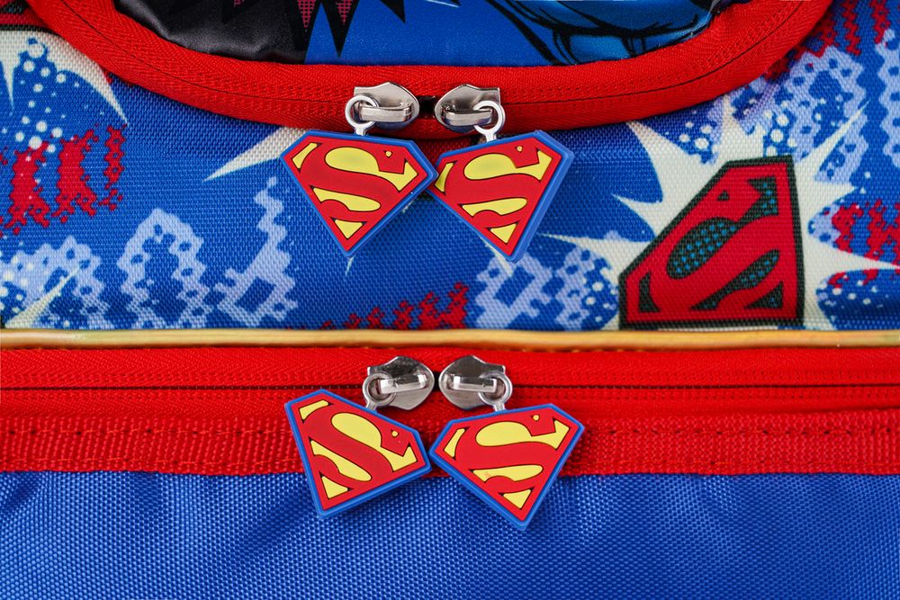 وارنر برذرز. - شنطة غذاء سوبرمان رجل الغد مع 2 مقسم