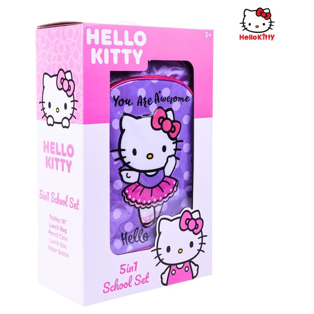 Sanrio - 5-In-1 Hello Kitty You Are Awesome Trolley Box Set - 18-Inch