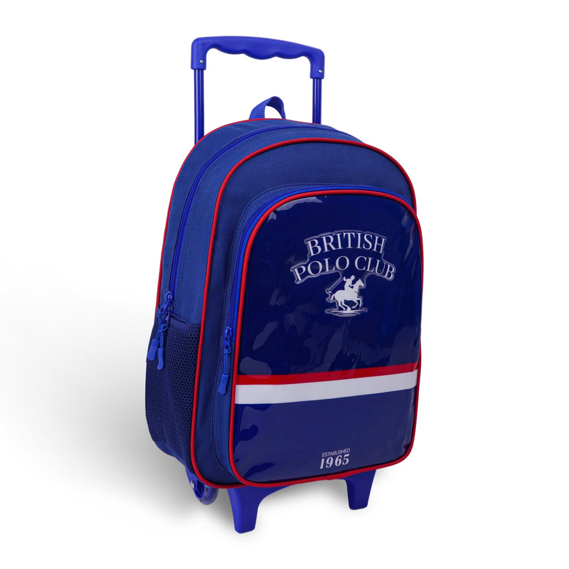 تروكير - طقم شنطة بعجلات موتو سي بي بي سي 1 5 في 1 - شنطة بعجلات 16 إنش مع شنطة غداء وزمزمية ومقلمة وصندوق طعام - أزرق