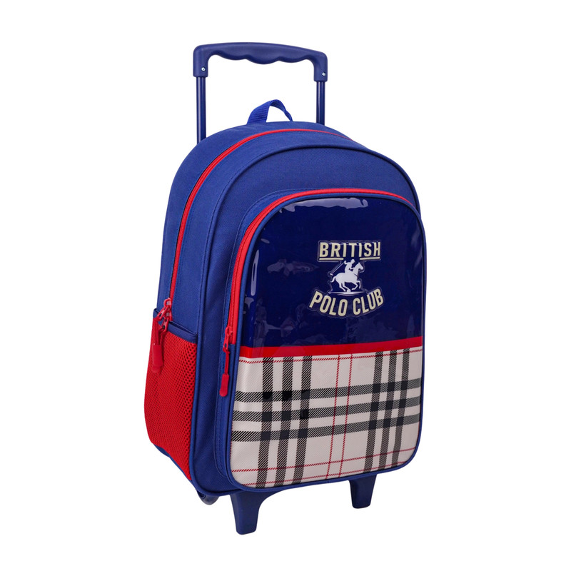 تروكير - طقم شنطة بعجلات موتو سي بي بي سي 3 5 في 1 - شنطة بعجلات 16 إنش مع شنطة غداء وزمزمية ومقلمة وصندوق طعام - أزرق