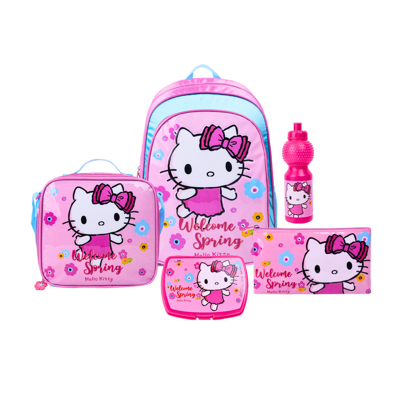 سانريو - مجموعة حقيبة ظهر هالو كيتي ويلكوم سبرينج 5 في 1 - 5 قطع