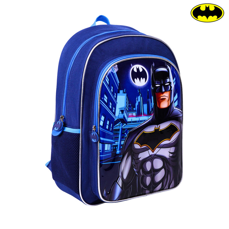 Warner Bros. - 5-In-1 Backpack, Lunch Bag, Water Bottle, Pencil Case & Lunch Box Set - Batman Knight Hero