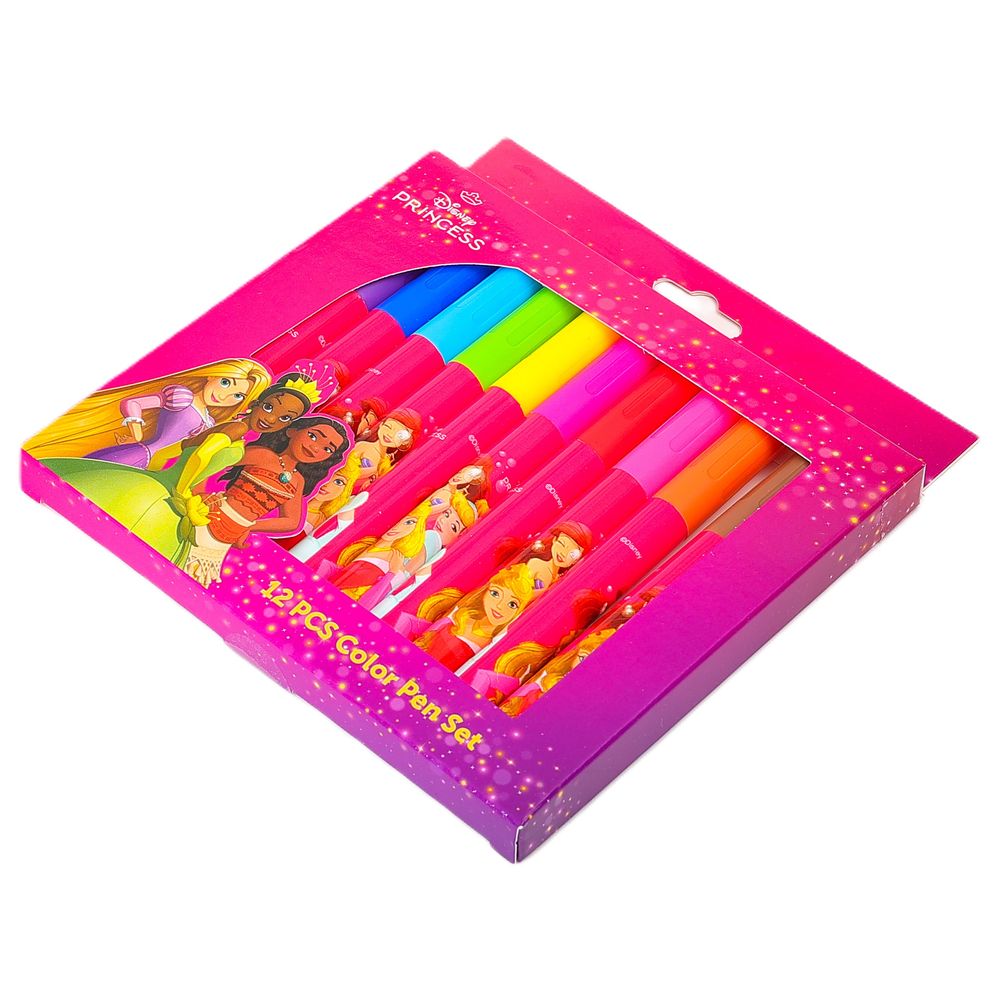 ديزني - أقلام تلوين برنسيس انظري إلى الخير في كل الأشياء - 12 قطعة