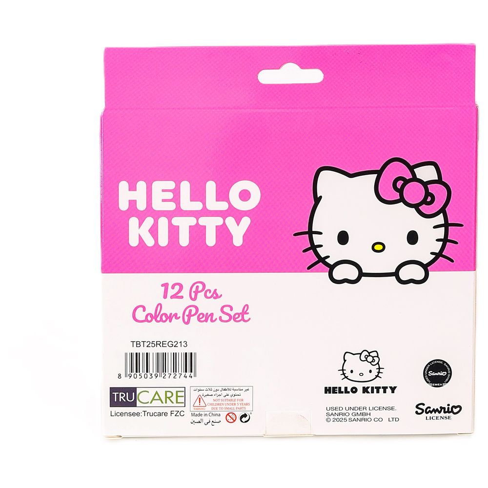 ديزني - أقلام تلوين سانريو هالو كيتي انظري إلى رباط شعري - 12 قطعة