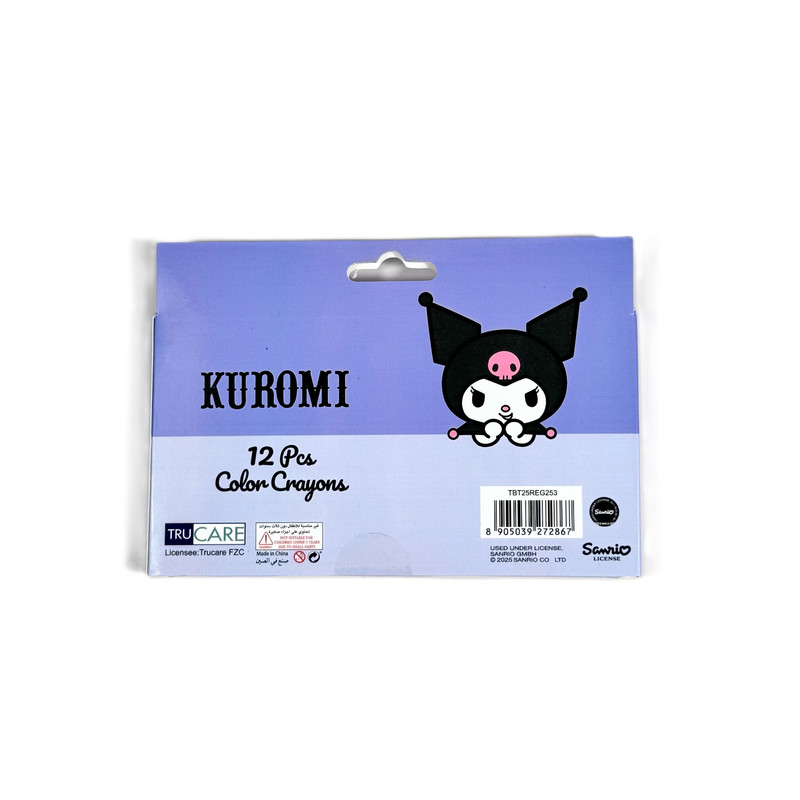 Sanrio Kuromi Ambition Crayons - 12 Pcs