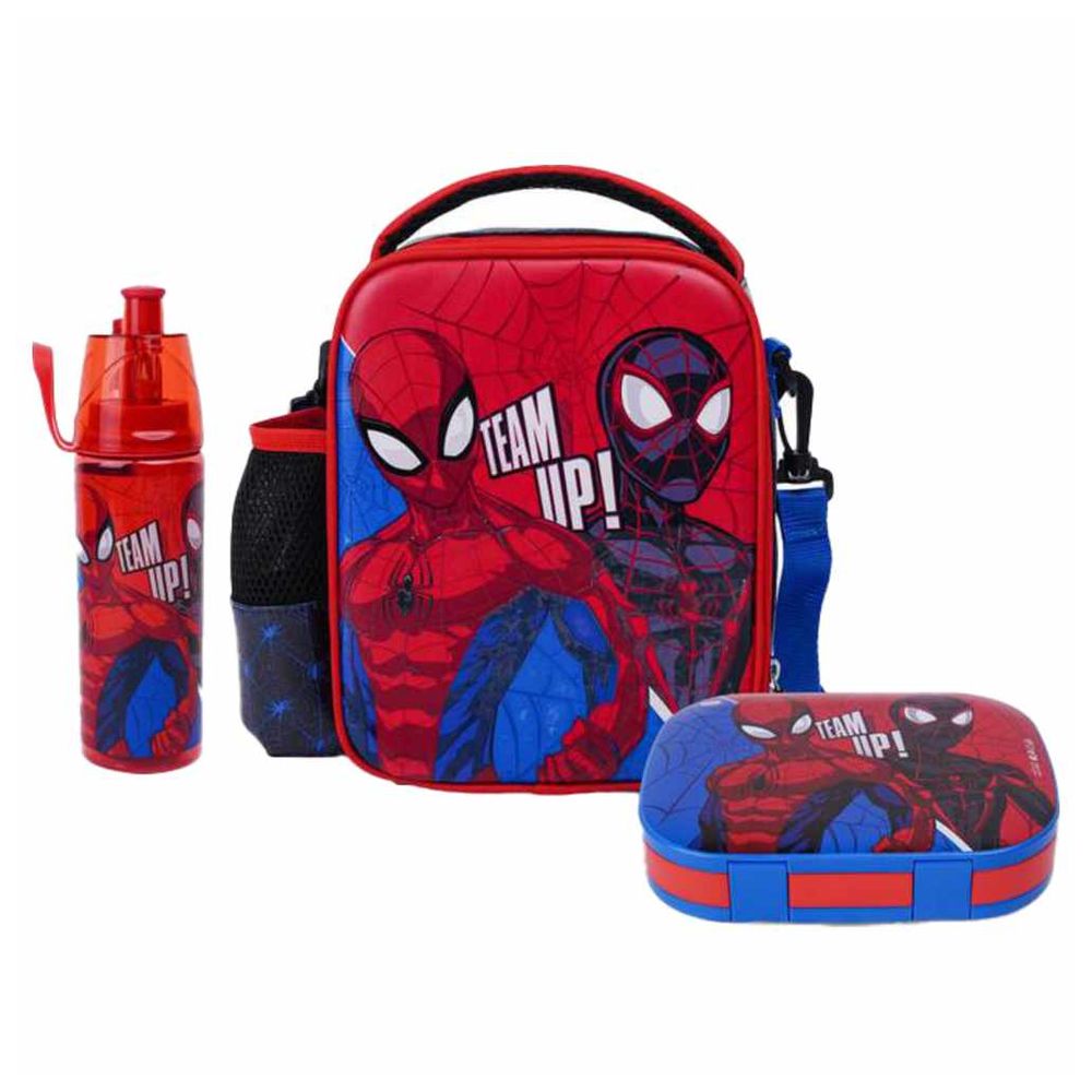 Marvel - 3-In-1 Spiderman Smash Lunch Bag, Water Bottle And Lunch Box Set