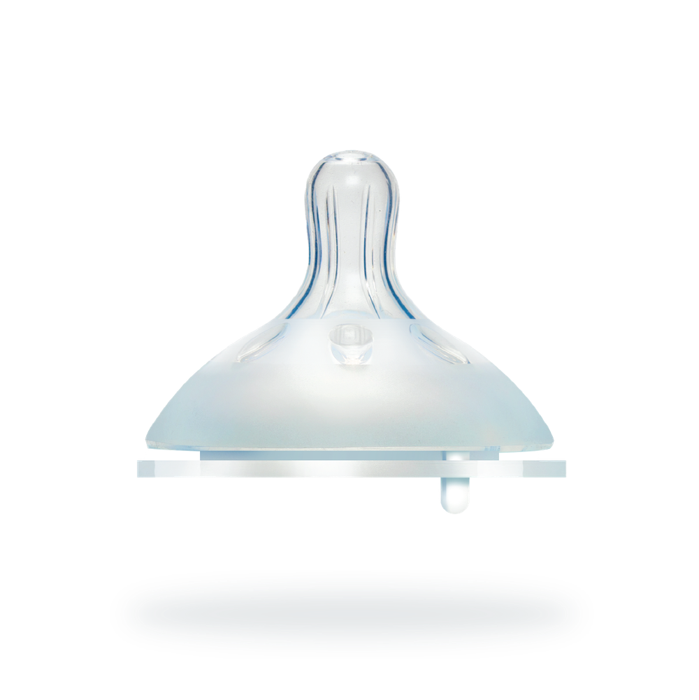 Nurtur - Cozi Narrow Neck Silicone 3 Flow Rate Teats - X-Cut-Nude - Clear