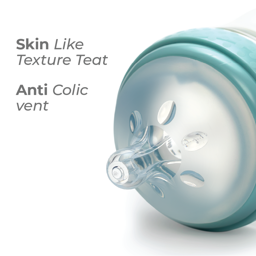 Nurtur - Cozi Narrow Neck Silicone 3 Flow Rate Teats - X-Cut-Nude - Clear