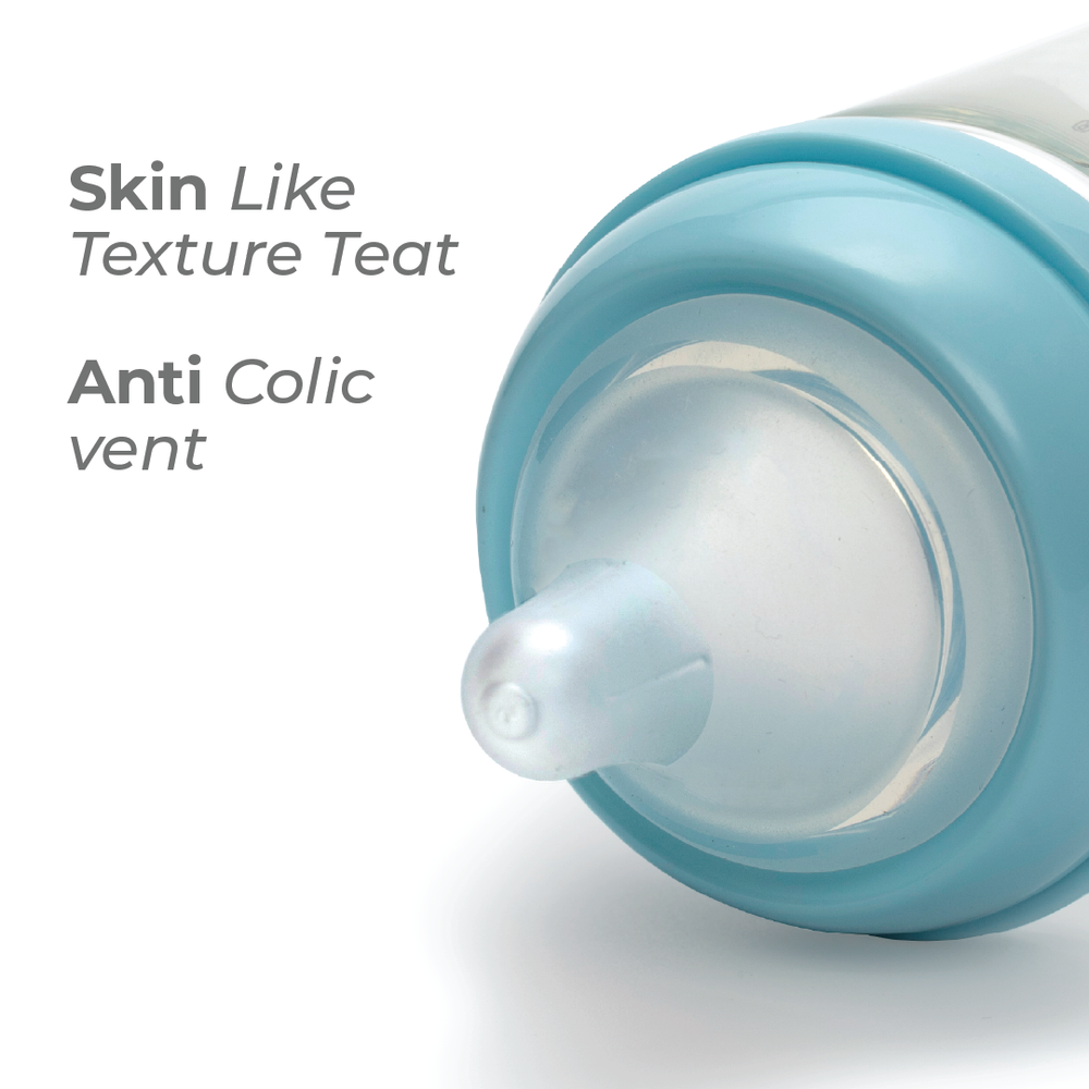 Nurtur - Wide Neck Silicone 3 Flow Rate Teats - Meduim