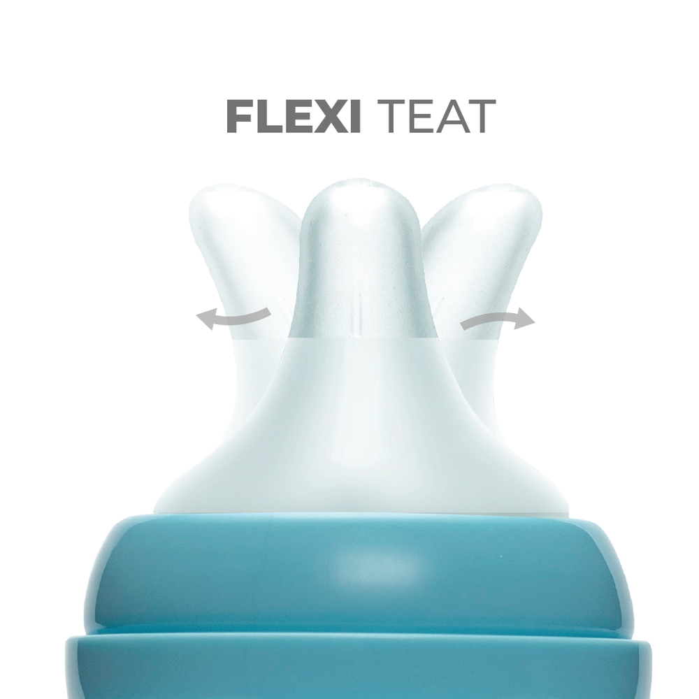 Nurtur - Cozi Narrow Neck Silicone 3 Flow Rate Teat - S-Nude - Clear