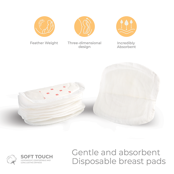 Nurtur Cozi Disposable Nursing Breast Pads Set - 72 Pcs