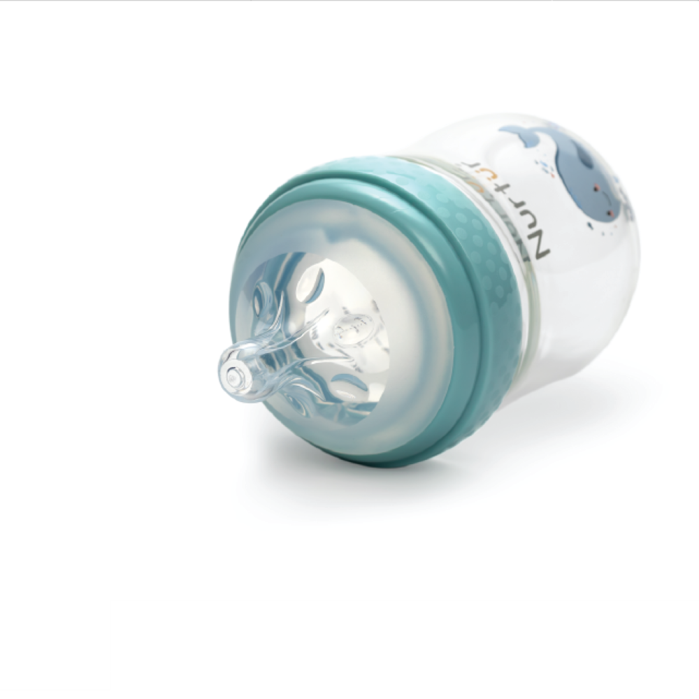 Nurtur Cozi - PP Bottle With Wide Teat 160ml - Blue / Whale