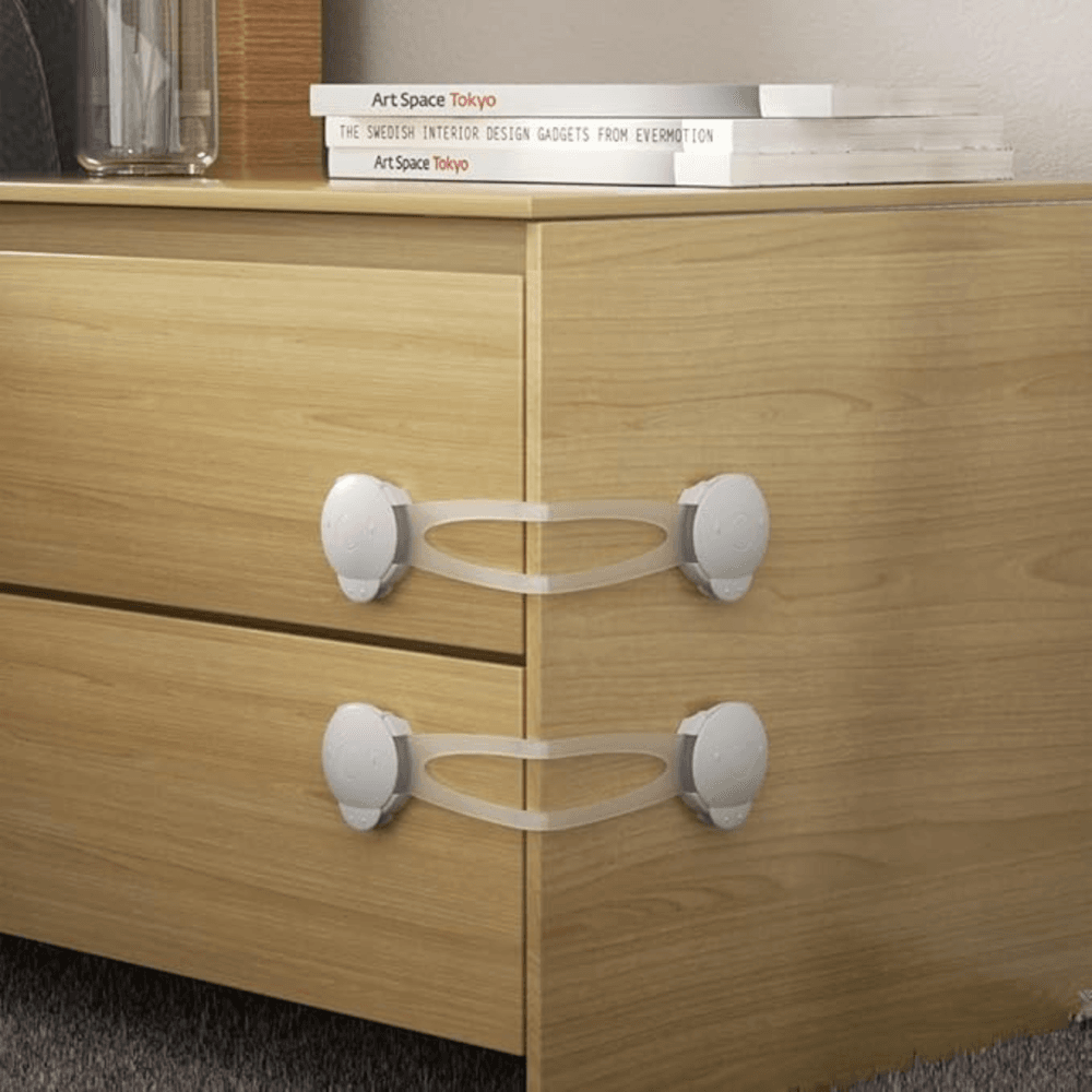 نورتشر - قفل أمان متعدد الاستخدامات - عدد 2 - أبيض