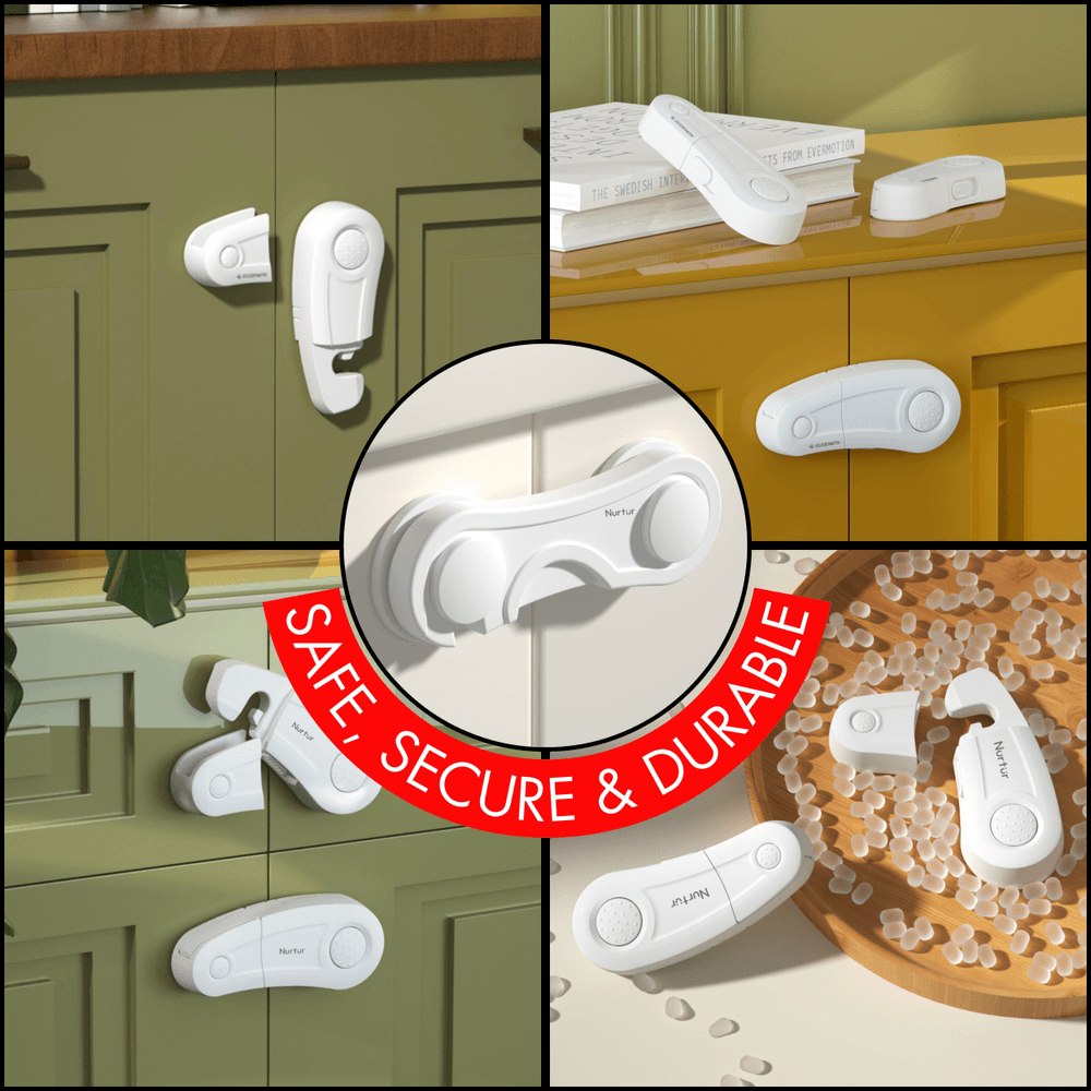 نورتشر - قفل أمان للأدراج - عدد 2 - أبيض