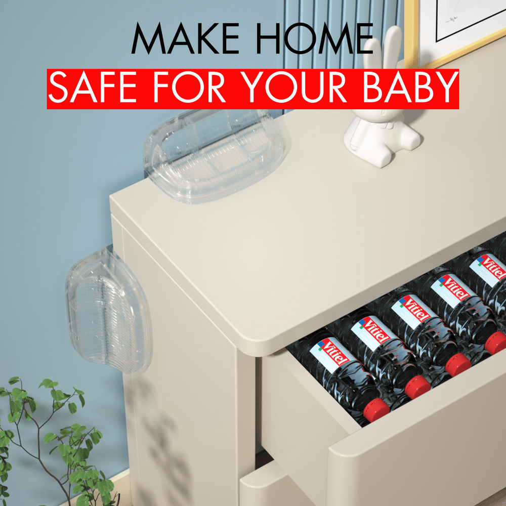 نورتشر - حامل حائط لمنع انقلاب الأثاث - عدد 2 - شفاف