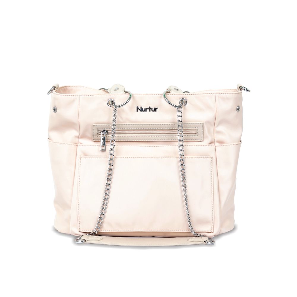 نورتشر كوزي - شنطة حفاضات متعددة الوظائف مع جيب عازل للرضاعات - بيج