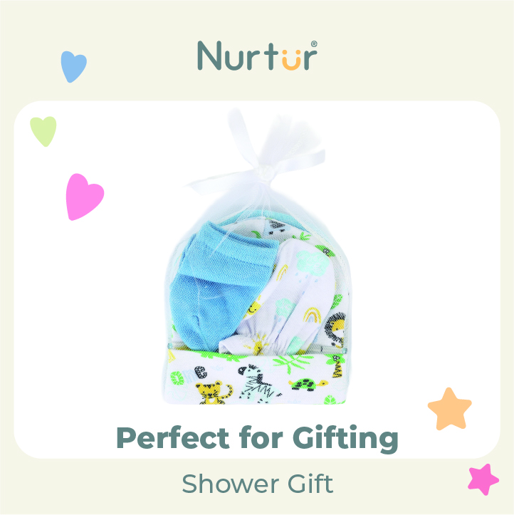 طقم نورتور كوزي - 6 قطع - قبعات وقفازات وجوارب للأطفال الرضع