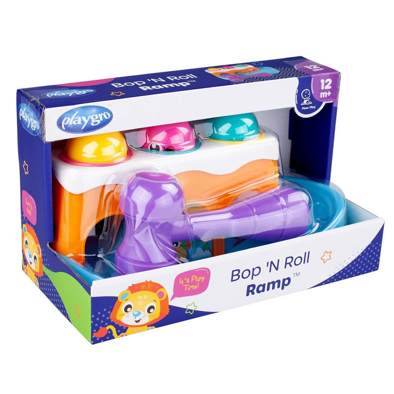 Playgro - Bop N Roll Ramp Hammering Toy Set - Multicolor