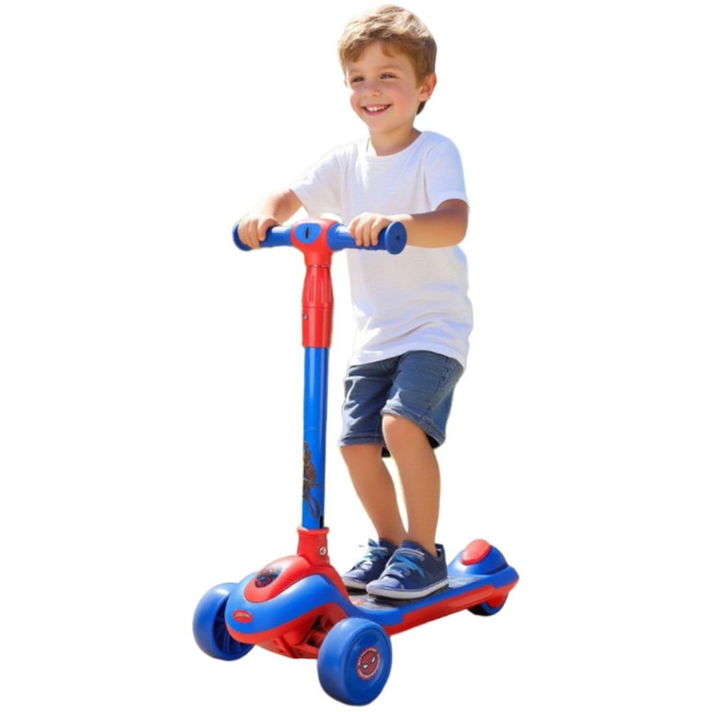 مارفل - سكوتر تويست ثلاثي العجلات قابل للطي يدويًا - سبايدرمان