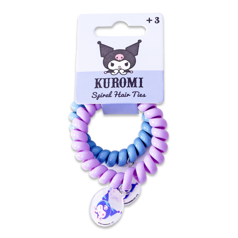 سانريو - كيرومي - أربطة شعر لولبية مع تعليقات دائرية من PVC - عبوة 2