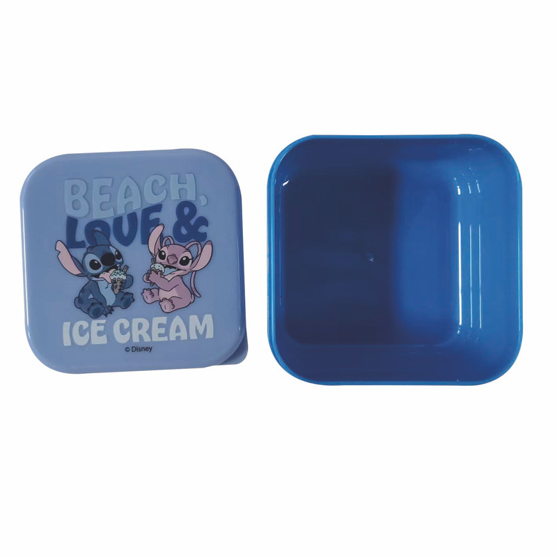 Disney - Stitch Food Storage Container Set - 3 Pcs - Blue