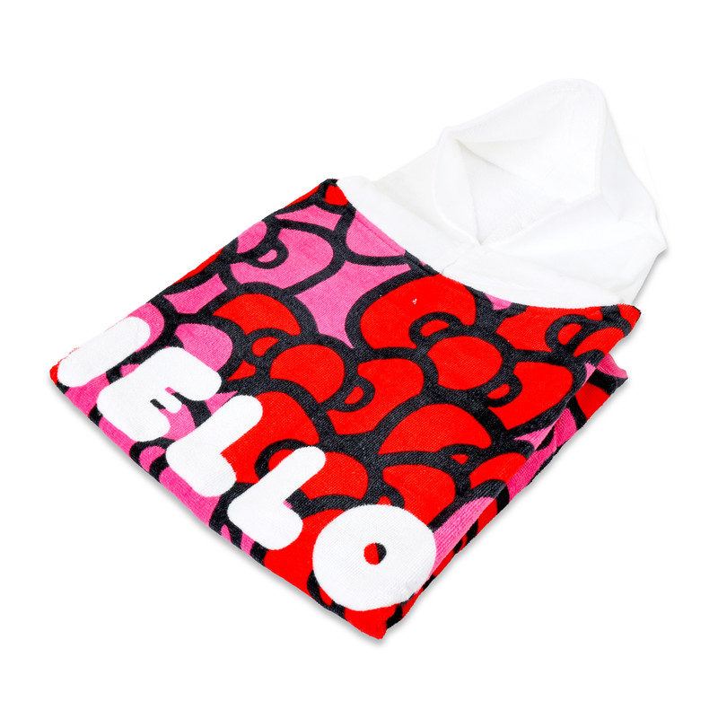Sanrio Hello Kitty Printed Hooded Poncho - Multicolor