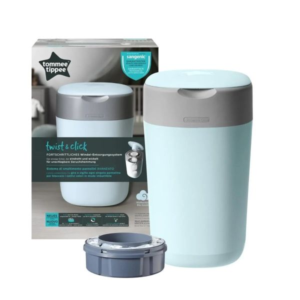 Tommee Tippee - Twist & Click Diaper Disposal Bin - Blue